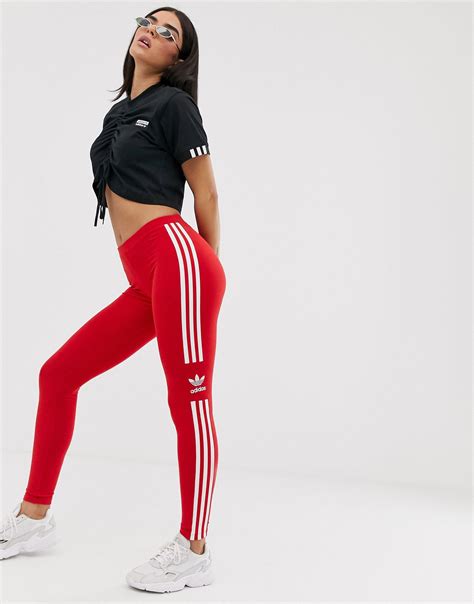 adidas originals red leggings|adidas leggings korea.